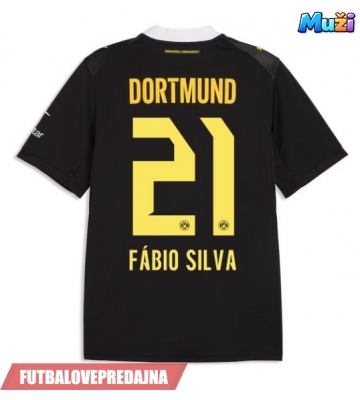 Lacne Muži Futbalové dres Borussia Dortmund Fabio Silva #21 2026-27 Krátky Rukáv - Preč